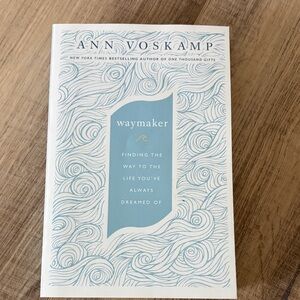Waymaker by Ann Voskamp - White and Blue Cover.